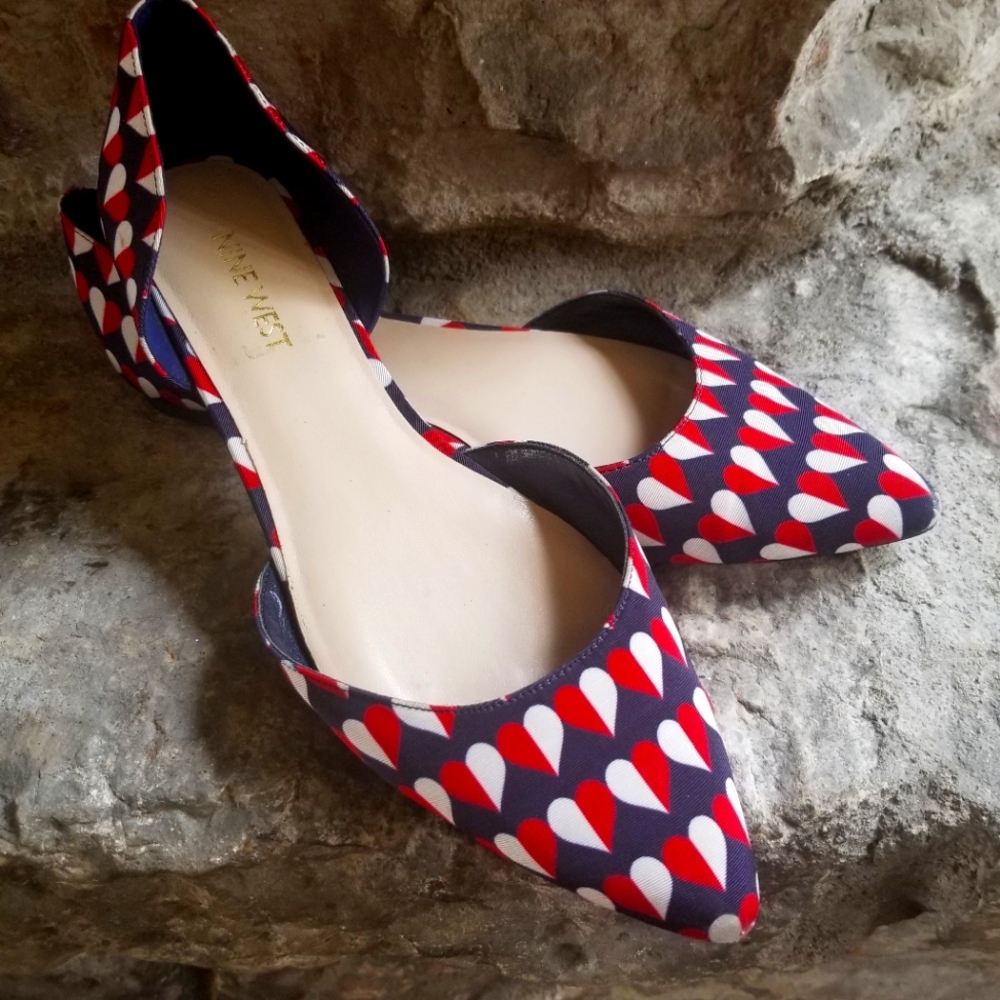 Nine West heart flats